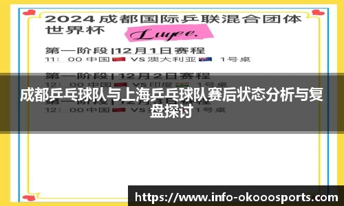 成都乒乓球队与上海乒乓球队赛后状态分析与复盘探讨